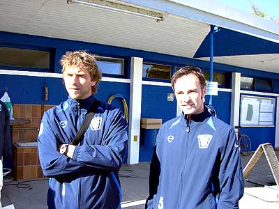 Vor dem Spiel parat: Spielertrainergespann Werner Gottschling und Peter Johann.