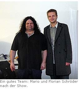 Ein gutes Team: Mario und Florian Schröder nach der Show.