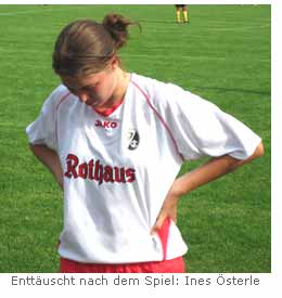 Enttäuscht: Ines österle