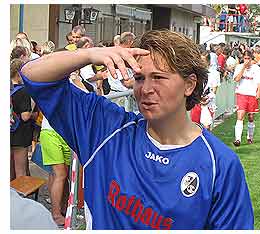 Alexandra Schwald nach dem ersten Saisonspiel gegen den TSV Crailsheim am 10.09.2006.