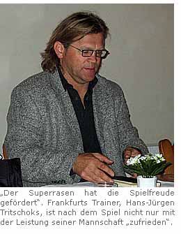 Frankfurts Trainer Hans-Jürgen Tritschoks