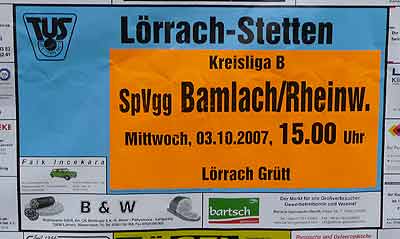 Am Mittwoch gilt's: Zu Gast im Grüttpark die ungeschlagene Mannschaft von Bamlach-Rheinweiler (Spielbeginn ist allerdings 16.00 Uhr).