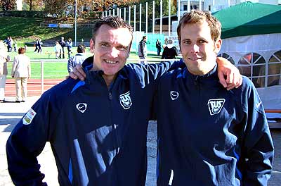 Volker Hitzfeld und Dirk Bogenschneider - auch Ihre Väter spielten schon für den TUS zusammen in einer Mannschaft.