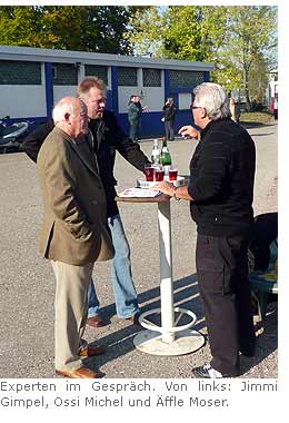 Experten im Gespräch. Von links: Jimmi Gimpel, Ossi Michel und äffle Moser.