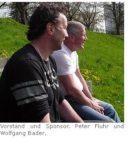 Vorstand und Sponsor. Peter Fluhr und Wolfgang Bader.